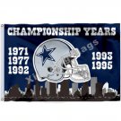 Dallas Cowboys Championship Years Flag 3x5ft Polyester NFL1 Team Banner Flying Size No.4 90*150cm