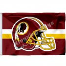 Washington Redskins Helmet Horizontal Strip Flag 3x5ft Polyester NFL Team Banner Flying Size No.4