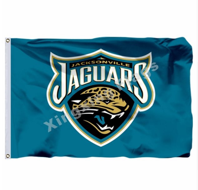 Jacksonville Jaguars Flag 3x5ft Polyester NFL Banner Flying Size No.4 90*150cm Custom flag