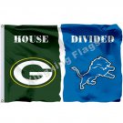 Green Bay Packers Detroit Lions House Divided Flag 3x5ft Polyester NFL1 Banner Size No.4 90*150cm