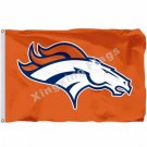Denver Broncos Logo Flag 3x5ft Polyester NFL Banner Flying Size No.4 90*150cm Orange Color