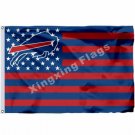 Buffalo Bills With Modified US Flag 3x5ft Polyester NFL Banner Flying Size No.4 90*150cm Custom Flag