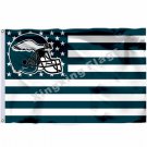 Philadelphia Eagles Helmet Horizontal Strip Flag 3x5ft Polyester NFL Team Banner Flying Size No.4 Philadelphia Eagles Helmet Horizontal Strip Flag 3x5ft Polyester NFL Team Banner Flying Size No.4