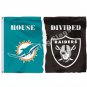 Miami Dolphins Oakland Raiders House Divided Flag 3x5ft Polyester NFL Banner Size No.4 144*96cm