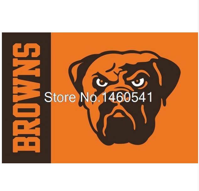 Cleveland Browns Wordmark Flag 3x5ft Polyester NFL Banner Size No.4 90*150cm Custom flag