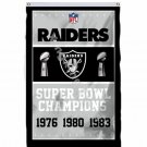 Oakland Raiders Super Bowl Champions Flag 3x5ft Polyester NFL1 Banner Flying Size No.4 90*150cm