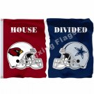 Arizona Cardinals Dallas Cowboys Helmets House Divided Flag 3x5ft Polyester NFL Banner Size No.4 Arizona Cardinals Dallas Cowboys Helmets House Divided Flag 3x5ft Polyester NFL Banner Size No.4