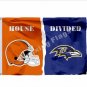 Cleveland Browns Baltimore Ravens House Divided Flag 3x5ft Polyester NFL Banner Size No.4 90*150cm