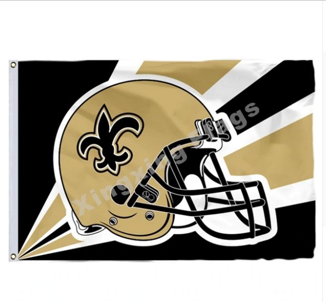 New Orleans Saints Helmet Lighting Flag 3x5ft Polyester NFL1 Banner Size No.4 90*150cm Custom Flag