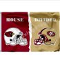 Arizona Cardinals San Francisco 49ers helmets House Divided Flag 3x5ft Polyester NFL Banner No.4