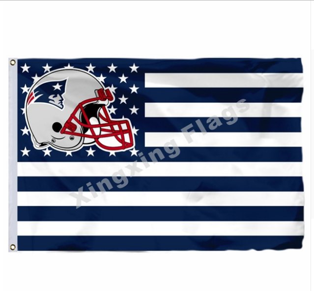 New England Patriots with modified US Flag 3x5ft Polyester NFL Banner Flying Size No.4 90*150cm