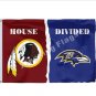 Washington Redskins Baltimore Ravens House Divided Flag 3x5ft Polyester NFL Banner Flying Size No.4
