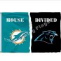 Miami Dolphins Carolina Panthers House Divided Flag 3x5ft Polyester NFL Banner Size No.4 90*150cm