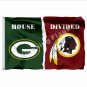 Green Bay Packers Washington Redskins House Divided Flag 3x5ft Polyester NFL1 Banner Size No.4