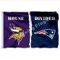 Minnesota Vikings New England Patriots House Divided Flag 3x5ft Polyester NFL1 Banner Size No.4