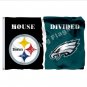 Pittsburgh Steelers Philadelphia Eagles House Divided Flag 3x5ft Polyester NFL Banner Size No.4