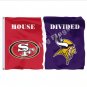 San Francisco 49ers Minnesota Vikings House Divided Flag 3x5ft Polyester NFL Banner Flying No.4