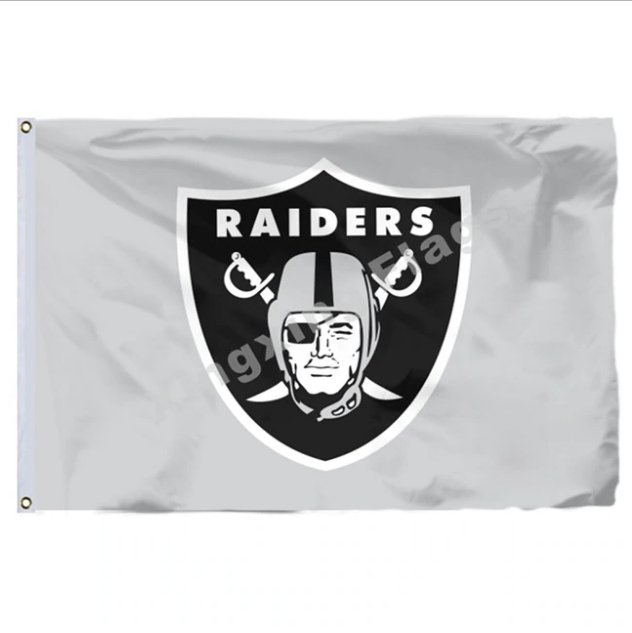 Oakland Raiders Logo Flag 3x5ft Polyester NFL Banner Flying Size No.4 90*150cm Custom Flag