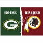 Green Packers Washington Redskins House Divided Flag 3x5ft Polyester NFL1 Banner Size No.4