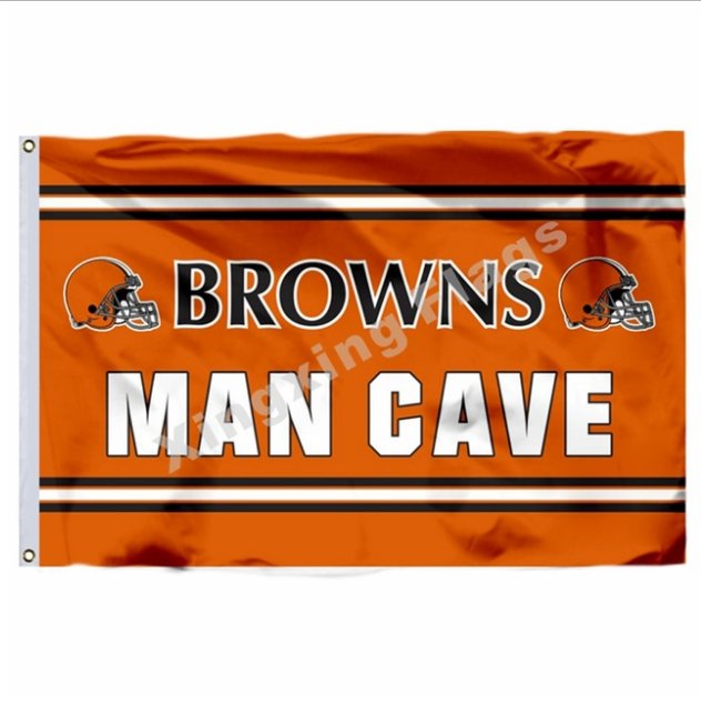 Cleveland Browns Man Cave Flag 3x5ft Polyester NFL Banner Flying Size No.4 90*150cm Custom flag
