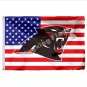 Carolina Panthers Hollow Out Shape With US Flag 3x5ft Polyester NFL Team Banner Flying Size No.4