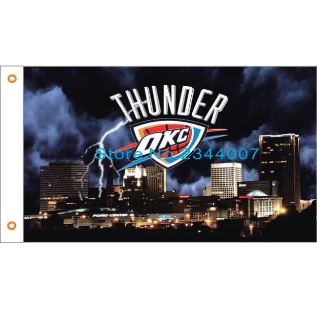Oklahoma City Thunder 3x5 FT 150X90 CM Bandera 100D Poliester bandera 103