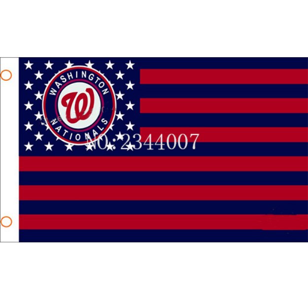 Mlb washington nacional estrella de la raya Flag 3X5FT 90 x 150 cm 100% poliester flag MLB banner