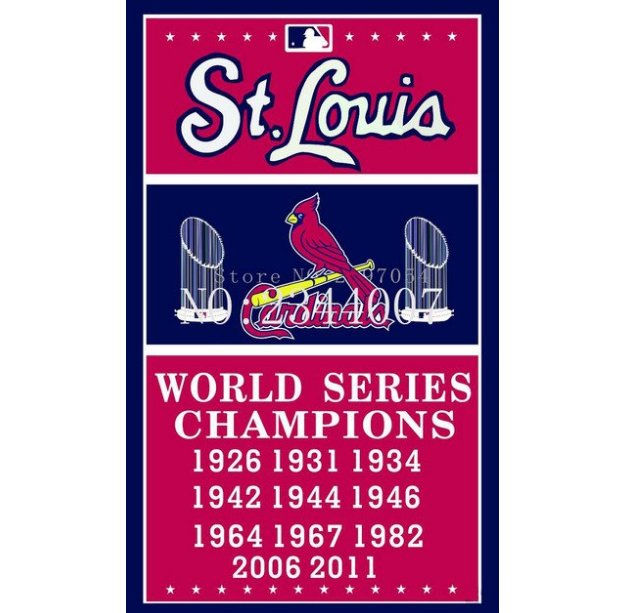 St Louis Cardinals equipo campeon 3X5FT bandera 90 x 150 cm 100% ...