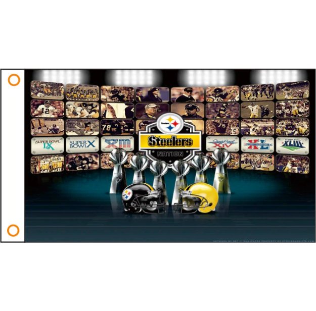 Pittsburgh Steelers Flag 3ft x 5ft Polyester NFL Banner Flying Custom flag 90x150cm 032