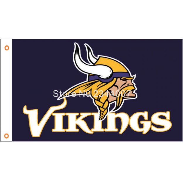 Minnesota Vikings Flag 3ftx5ft 100D Polyester Flag metal Grommets ...