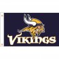 Minnesota Vikings Flag 3ftx5ft 100D Polyester Flag metal Grommets 90x150cm 101