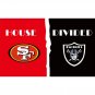 San Francisco 49ers vs. Oakland Raiders House Divided Rivalry Flag 3X5FT 100% Polyester