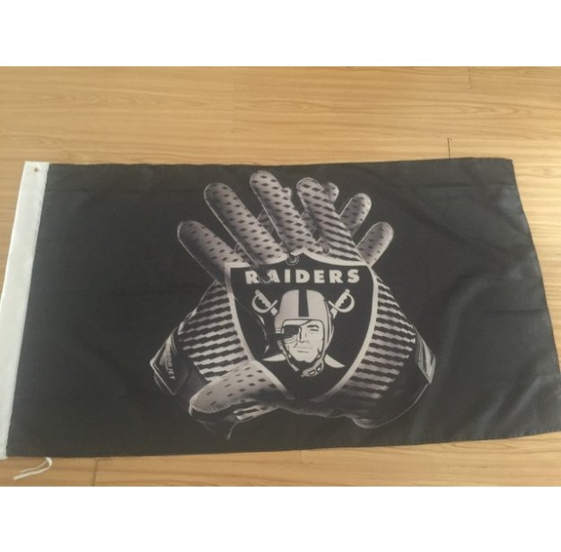 Oakland Raiders NFL glove flag bandera de la nueva 3x5ft 150 x 90 cm 100D poliester ,flag