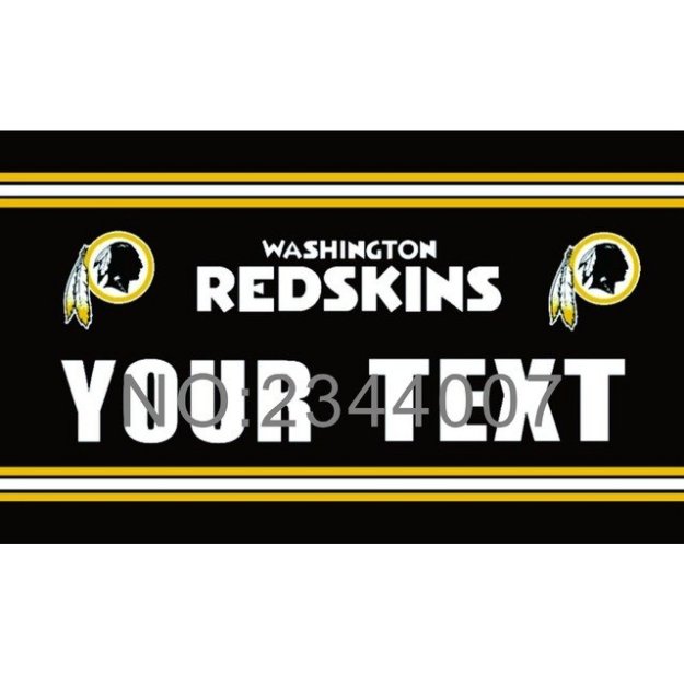 Washington Redskins Custom Your Text Flag 3x5ft Polyester NFL Team Banner Flying Size No.4