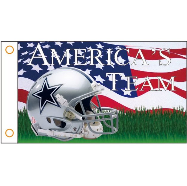 Dallas Cowboys Flag 3 X 5 FT 100D Polyester Banner NFL Brass Metal ...