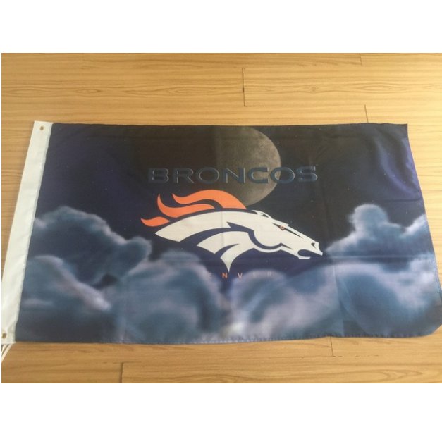 Denver Broncos flag with star and stripe 3 x 5 ft banner Banner 100D polyester brass