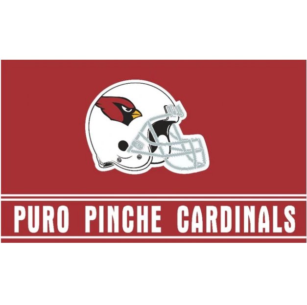 "Puro pinche cardenales" con el casco $ number pies x $ number pies 3X5ft Poliester NFL Banner