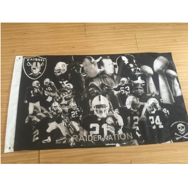 Oakland Raiders Flag 3ft x 5ft Polyester NFL Banner Flying Custom flag 90x150cm flag 066