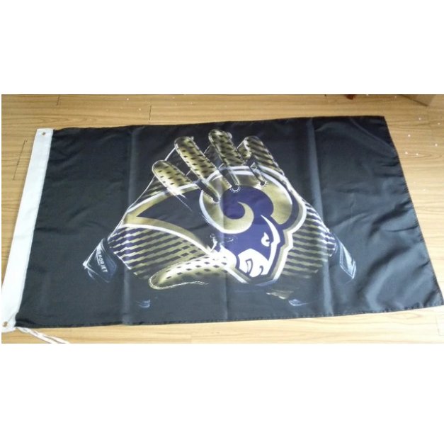 Los Angeles Rams NFL glove flag bandera de la nueva 3x5ft 150 x 90 cm 100D poliester ,flag