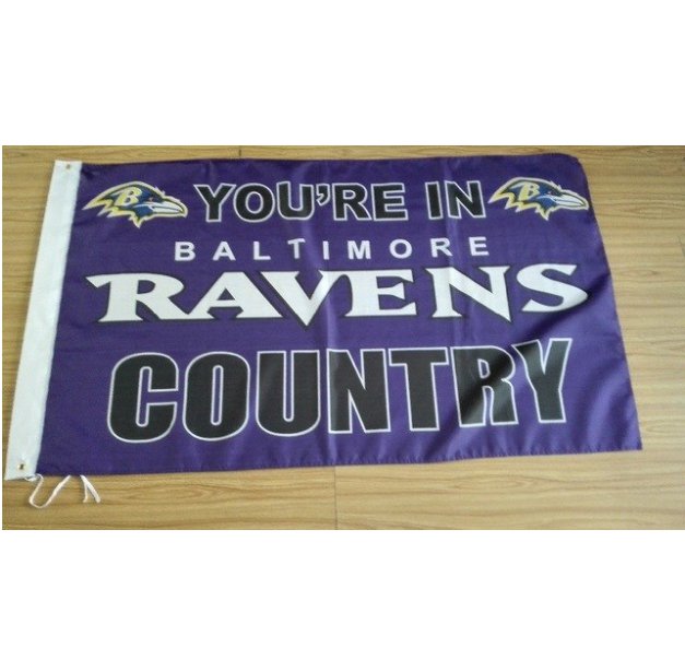 Baltimore Ravens country flag 3x5 FT Banner 100D Polyester NFL Flag Brass Grommets003