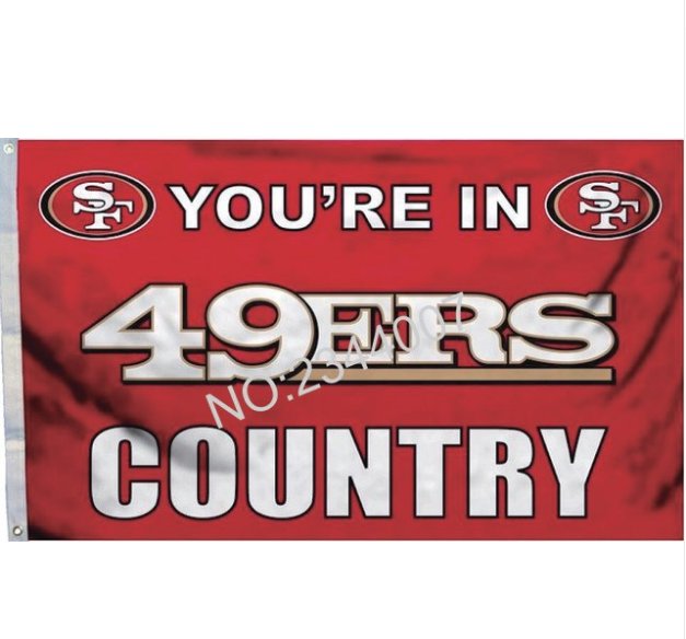 San Francisco 49ers NFL Flag 3x5 FT 100D Poliester Bandera del Pais bandera, flag
