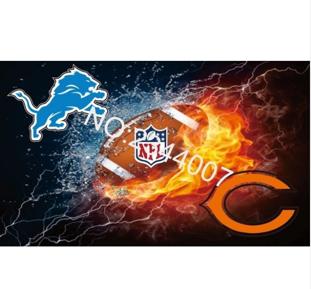 Water VS Frie Chicago Bears VS New England Patriots flag 3x5ft 100D polyester banner