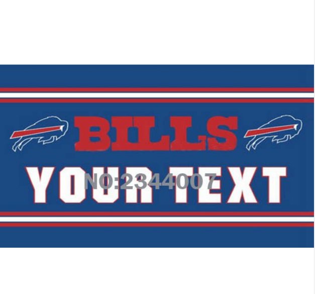 Buffalo Bills Custom Your Text Flag 3ft x 5ft Polyester NFL Team Banner Flying Size No.4 150* 90cm