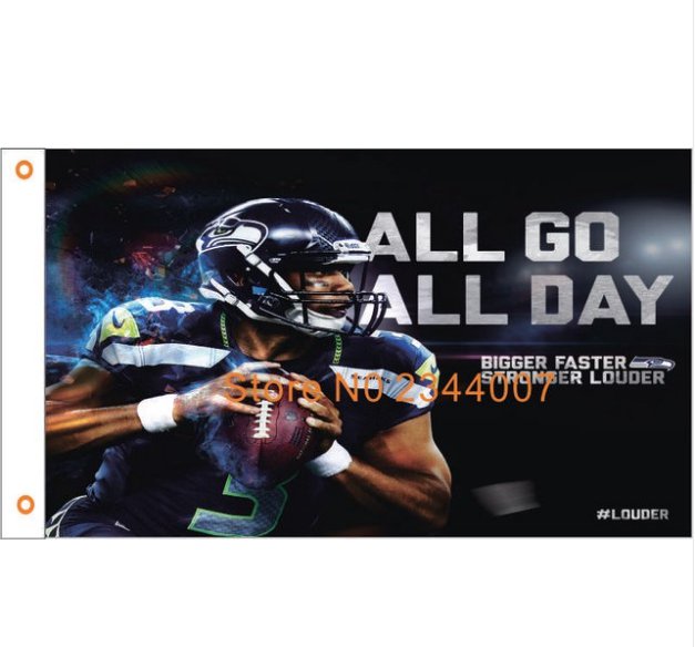 Seattle NFL flag 90x150cm 3x5ft polyester banner 110