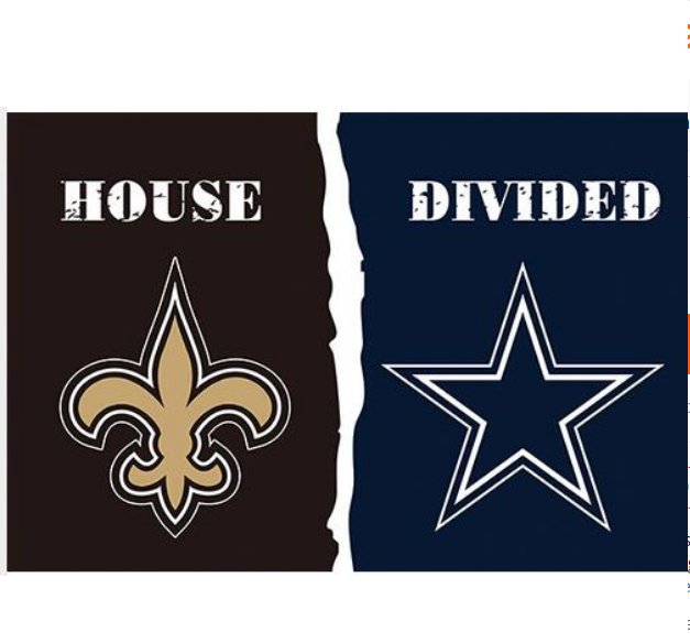 New Orleans Saints VS Dallas Cowboys 3ftx5ft banderas Bandera 100D