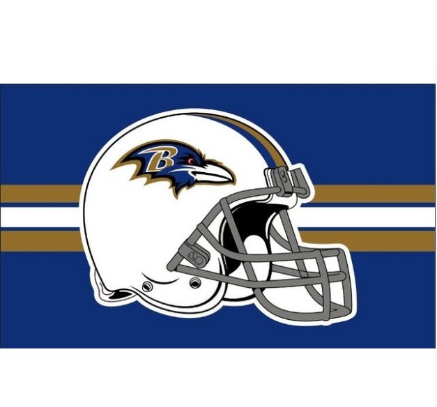 Baltimore Ravens Helmet bandera con lineas de 90x150 cm poliester 3x5ft 2 Anillos de Metal