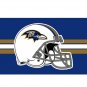 Baltimore Ravens Helmet bandera con lineas de 90x150 cm poliester 3x5ft 2 Anillos de Metal