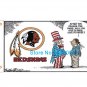 Washington Redskins logo with the Stars and Stripes US flag 3FTx5FT 100D polyester banner