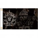 Oakland Raiders bandera Flag 3x5ft 100D Poliester 90x150 cm bandera 308