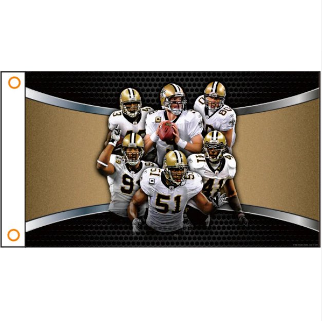 new orleans saints Flag 3ft x 5ft Polyester NFL Banner Flying Custom flag 90x150cm 313